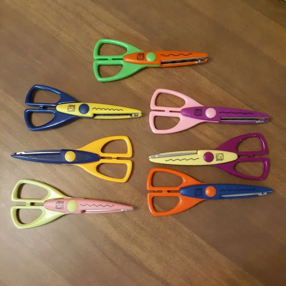 Bycin Craft Paper Shapers Craft Scissors Lot of 7